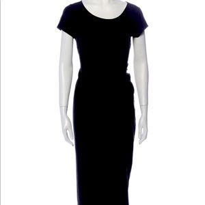 EUC Cuyana Scoop Neck Midi Length Black Dress XS